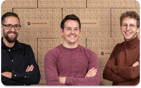 Het team van Supervers: Christopher, Rob en Jan.
