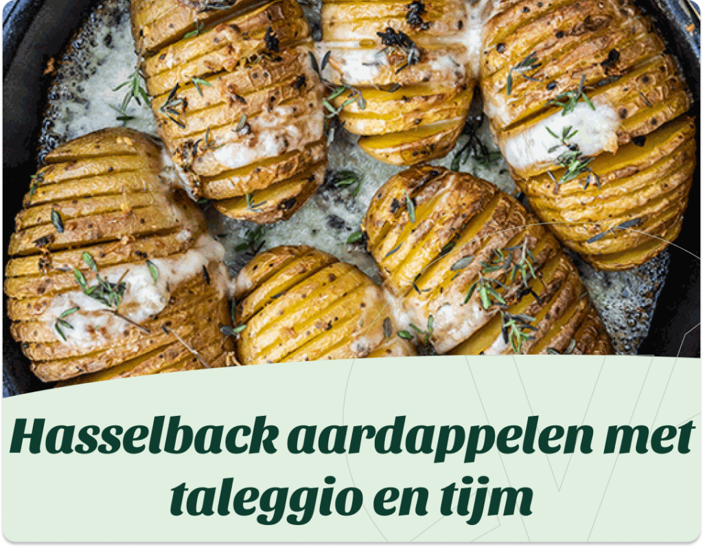 Hasselback aardappelen met taleggio en tijm

